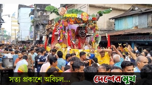 সুনামগঞ্জে জগন্নাথদেবের রথযাত্রা উপলক্ষে শোভাযাত্রা অনুষ্ঠিত