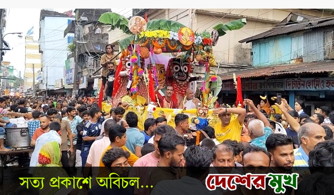 সুনামগঞ্জে জগন্নাথদেবের রথযাত্রা উপলক্ষে শোভাযাত্রা অনুষ্ঠিত