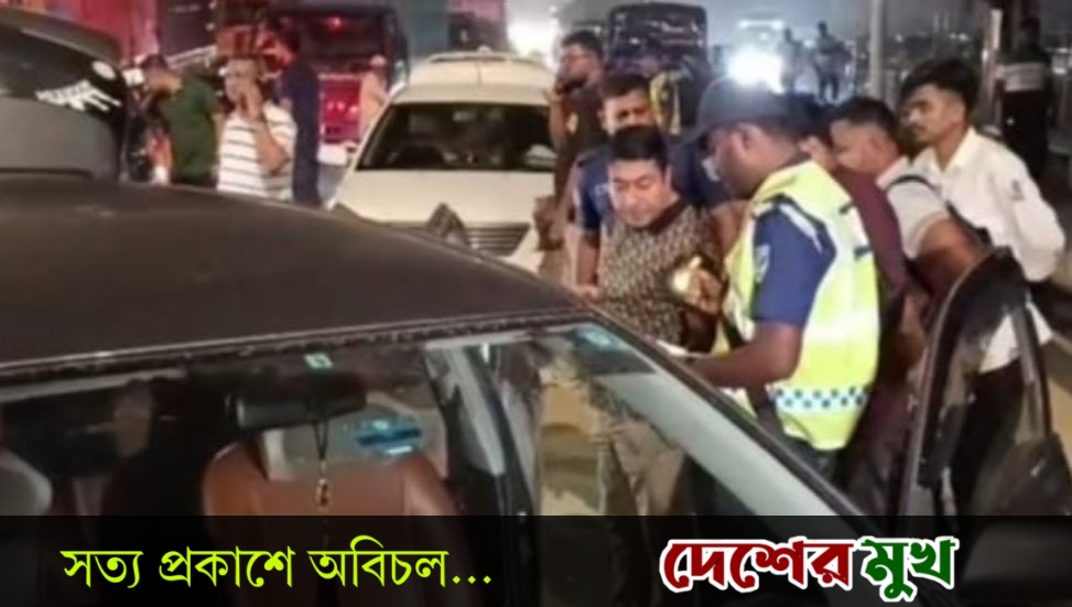 এসপির নেতৃত্বে রূপগঞ্জের পূর্বাচল ৩০০ ফিটে চেকপোস্ট, হুইস্কি-সামুরাইসহ আটক ৬