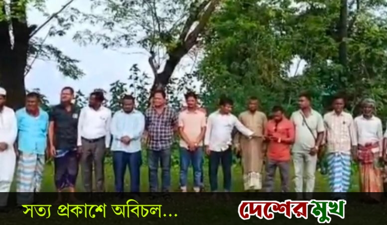 সুনামগঞ্জের জামালগঞ্জে নদীতে বিআইডব্লিউটিএ কর্তৃক অতিরিক্ত টোল আদায়ের প্রতিবাদে মানববন্ধন
